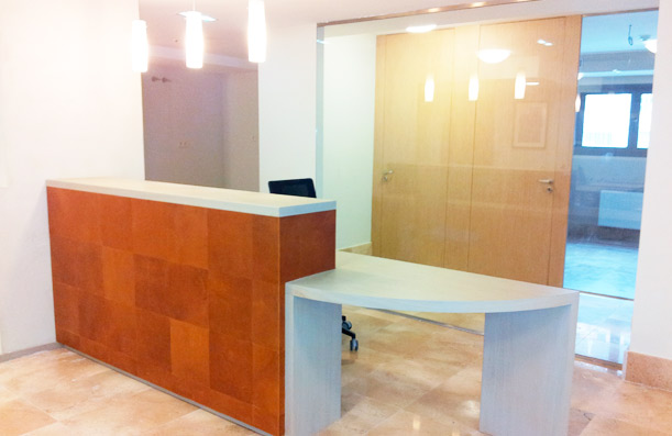 Custom countertop, cabinets and doors for residence. Gijon