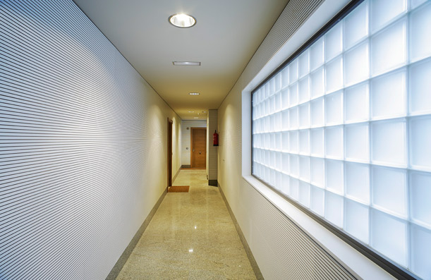 Interior covering walls. Building.