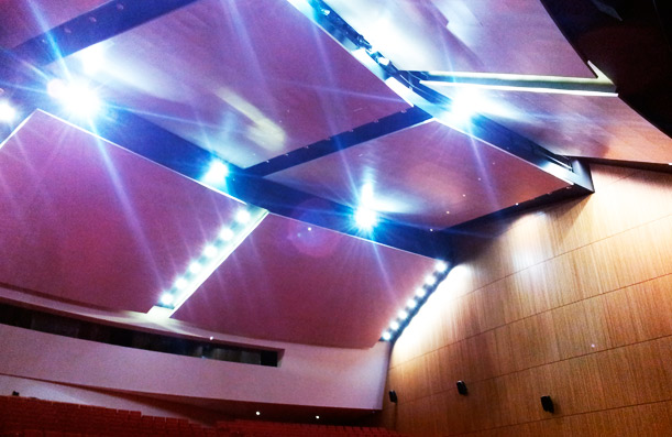 Covering walls and ceiling. Niemeyer Auditorium. Aviles