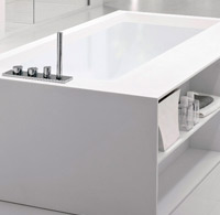 Custom bath and bathroom furniture Corian.