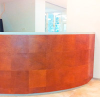 Upholstered counter for residence. Gijon