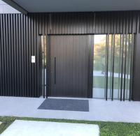 WOODEN ENTRANCE DOOR OF IROKO DYED