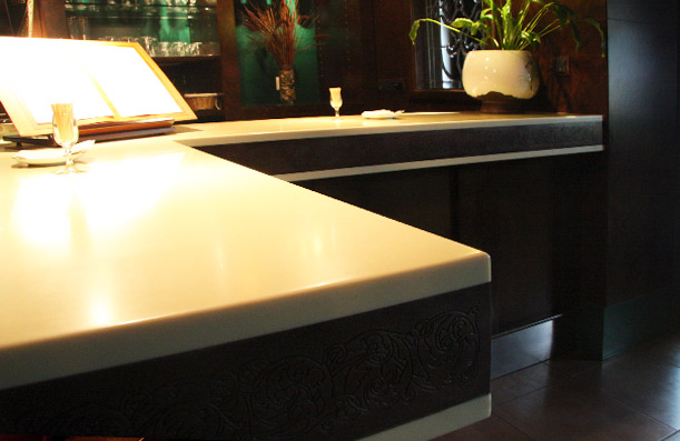 Corian Counter. Casa Gerardo Restaurant. Asturias.