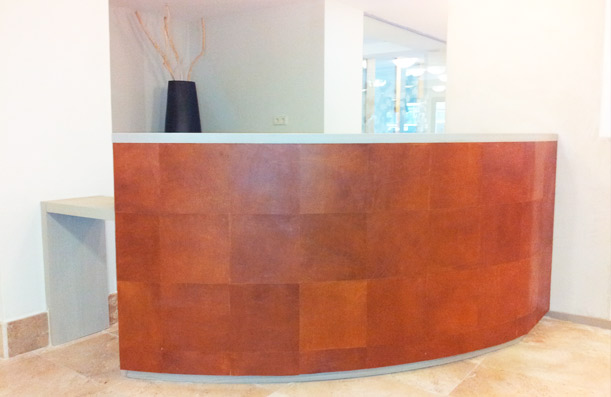 Upholstered counter for residence. Gijon